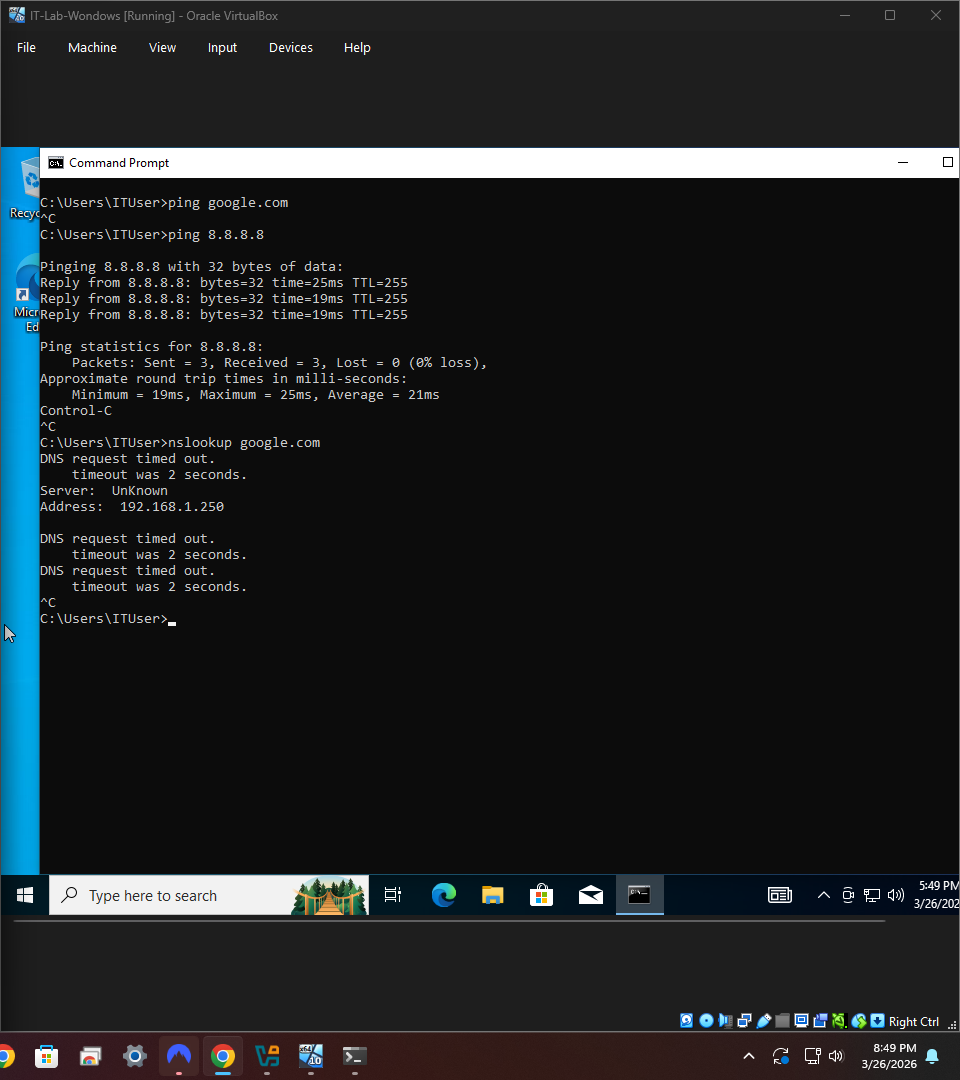 DNS broken state